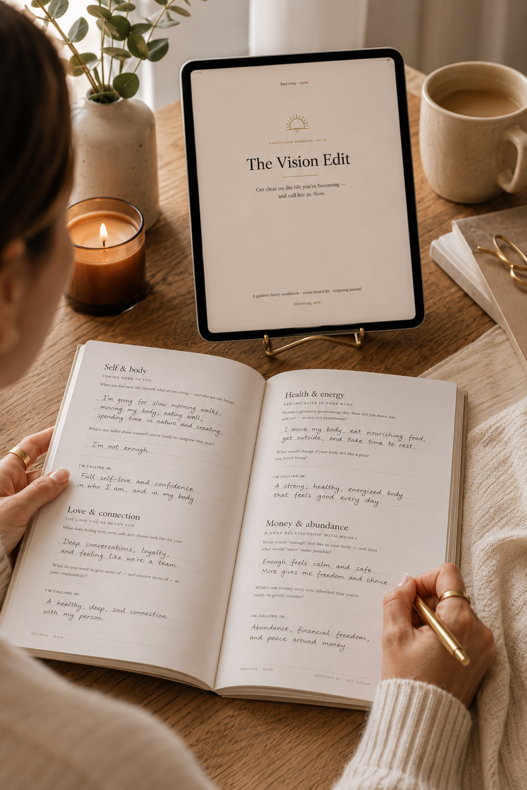 The Vision Edit — cover on linen